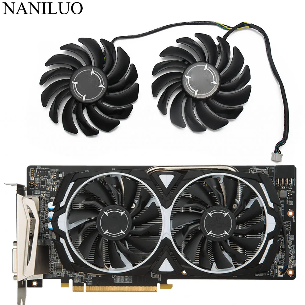 

2PCS/lot PLD09210S12HH 4Pin RX580 P106-100 Mining Fan For MSI RX 470 480 570 580 ARMOR Graphics Video Card Cooling Fans