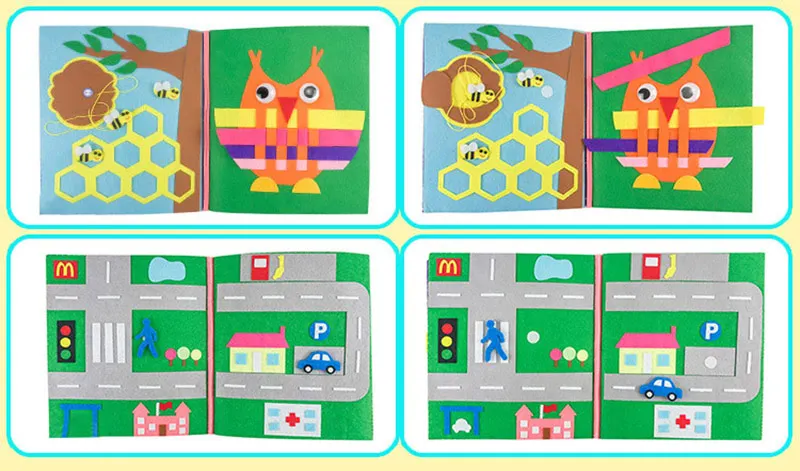 Детские книжки ручной работы сделай сам первые тихие книги 22x24 см особый подарок