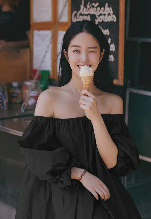 WHITNEY WANG 2019 Летняя мода уличная дизайнерская стильная с вырезом лодочкой пышными