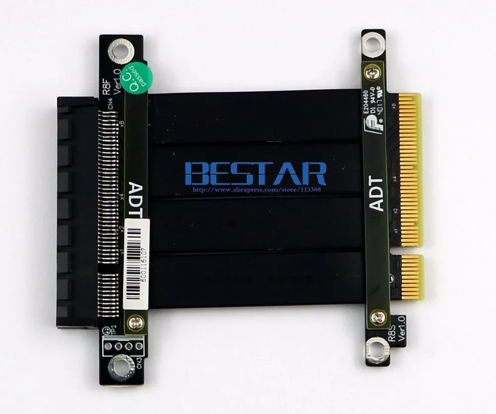 Удлинительный кабель PCIe x8 расширитель переходника 8x PCI e 5 см 10 20 30 50 60 80 100 Gen3.0 для 1U