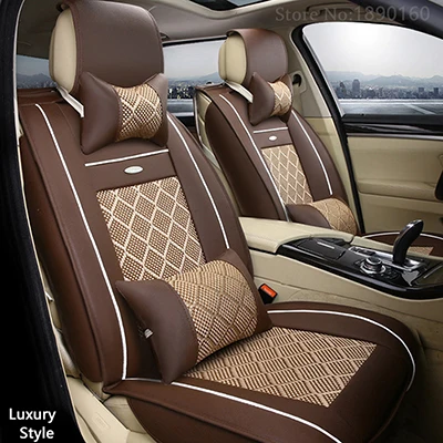 coffee have pillow Дышащие кожаные чехлы для автомобильных сидений для DACIA sandero Duster Logan автомобильные аксессуары для стайлинга автомобилей автомобильные подушки черные/бежевые/красные 3D - Название цвета: coffee have pillow
