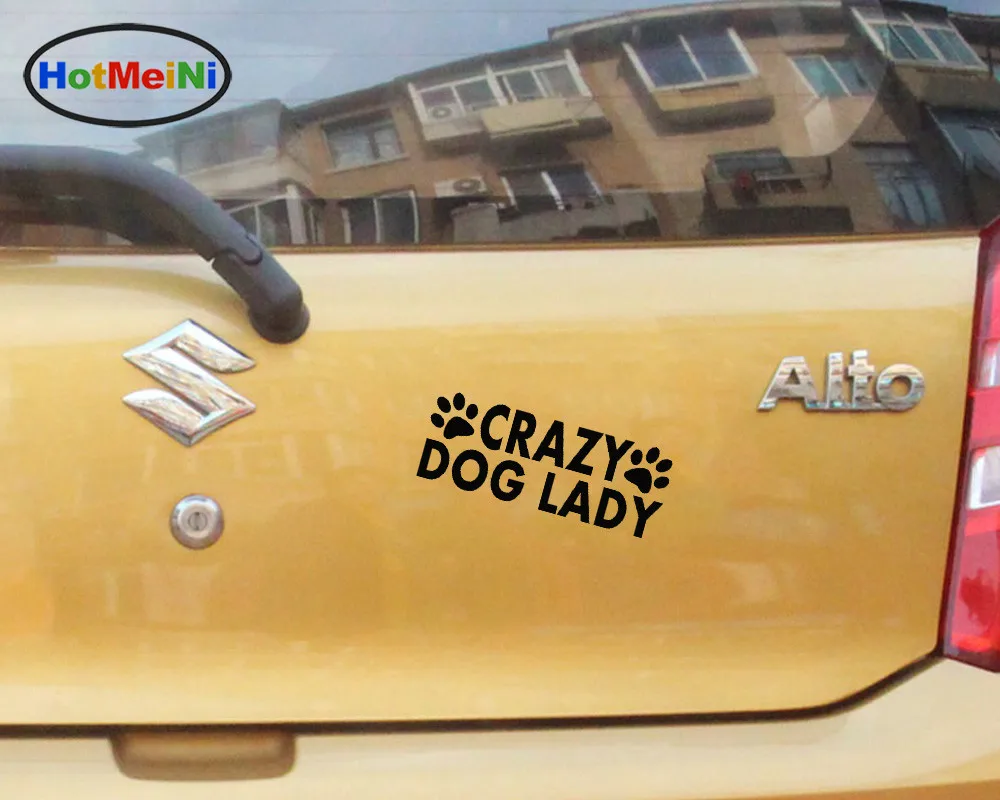 Стикер HotMeiNi JDM для стайлинга с надписью Crazy Dog Lady автомобильная наклейка дрифта