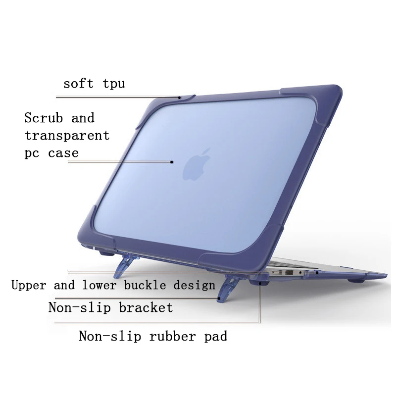 Чехол для ноутбука с откидной подставкой Macbook air Pro Retina 11 12 13 15 A1706 A1708 A1989 теплоотвод