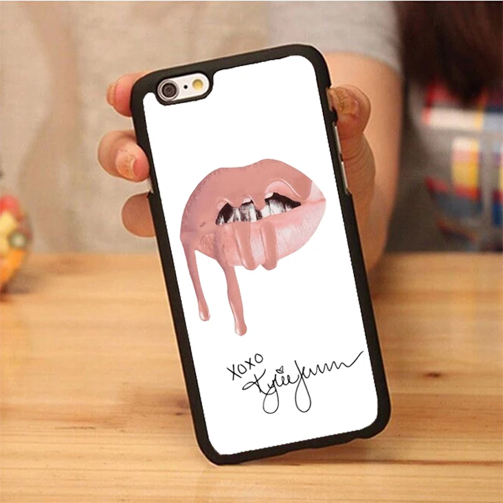 Дженнер розовые губы с принтом Мягкий ТПУ сотовый телефон чехлы для iPhone 6/6 S плюс 7