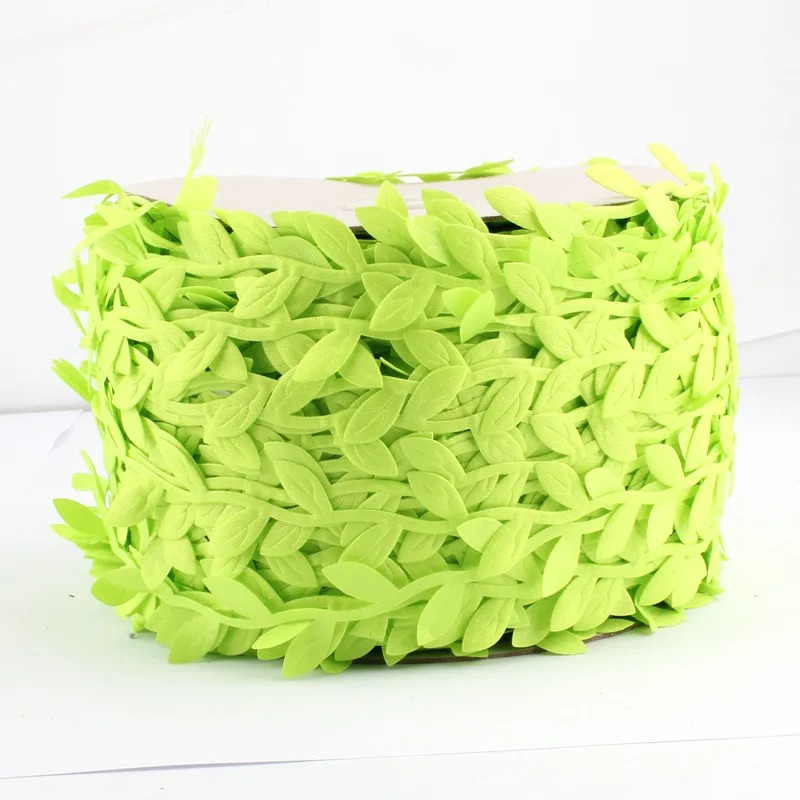 1Yd/5Yds/10Yds 10 цветов винтажный мягкий лист кружевная отделка горячая лента для продажи прессованная швейная одежда аксессуары аппликация ремесла Отделка - Цвет: Светло-зеленый