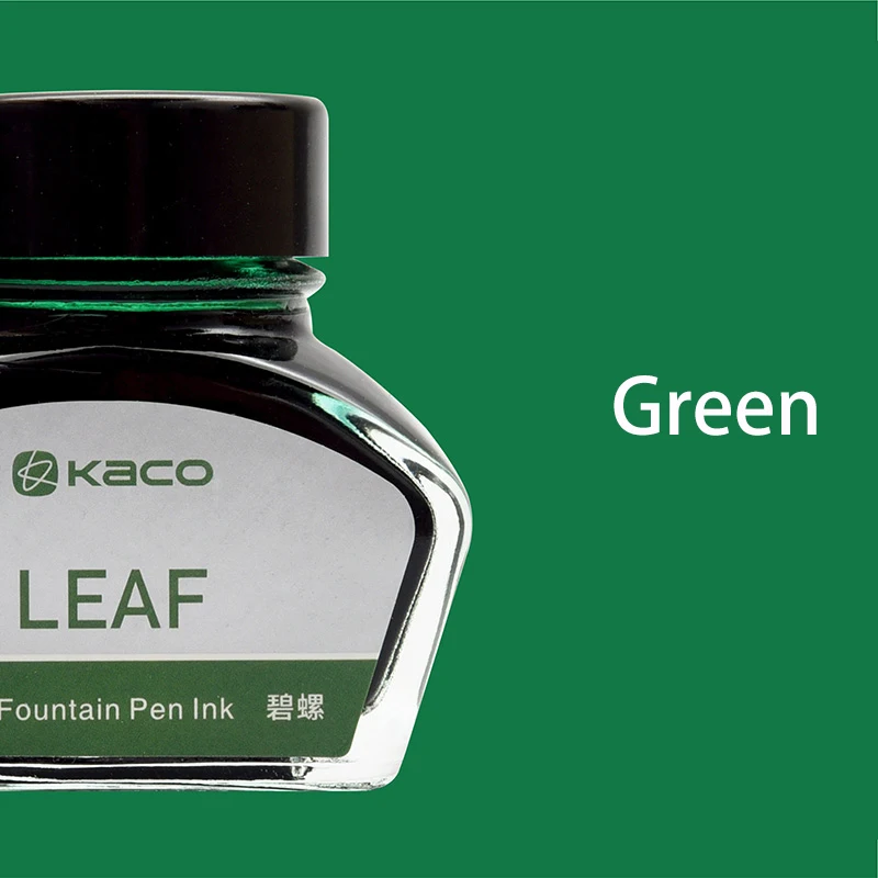 green Kaco перьевая ручка с цветными чернилами 1 шт. 30 мл чернила для стеклянной бутылки 9 цветов на выбор офисные школьные принадлежности - Цвет: green