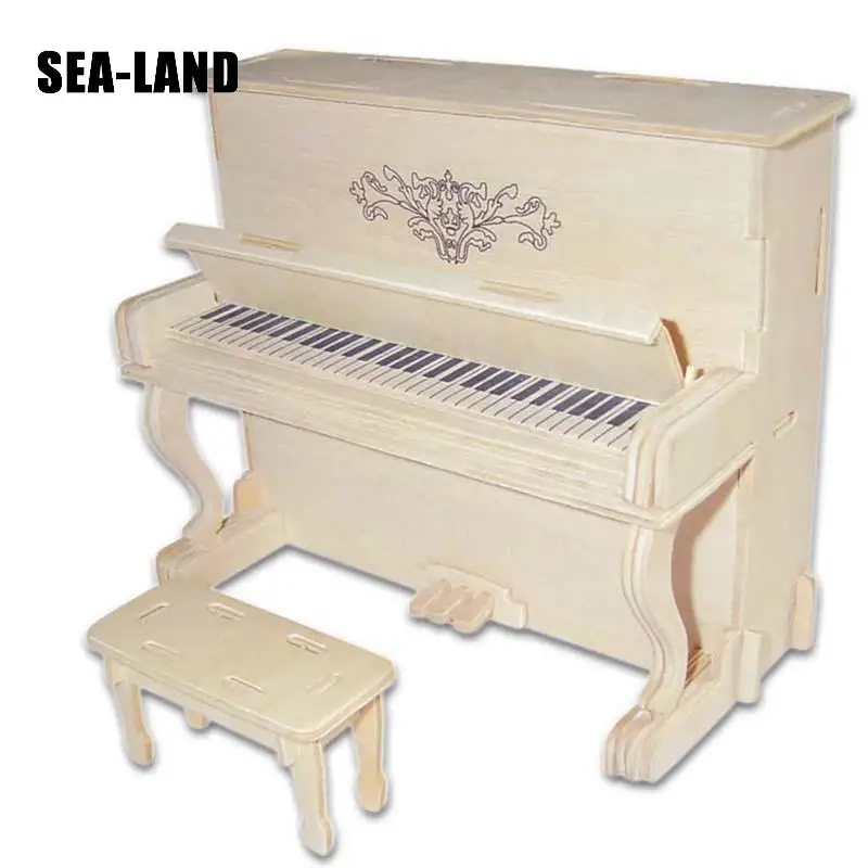 

2019 New 3D Diy Wooden Puzzle Toys For Children European Piano Educational Puzzle Montessori Toy Music Hobby Gift For Kids Adult