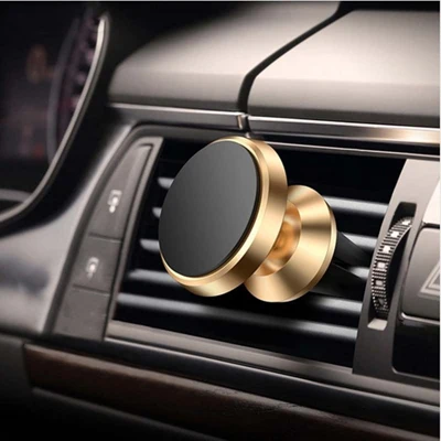 Gold Автомобильный держатель для телефона на вентиляционное отверстие, вращение на 360 градусов, магнитный автомобильный держатель для телефона, автомобильный держатель, крепление для автомобиля, gps Подставка для samsung, huawei, Xiaomi - Цвет: Gold