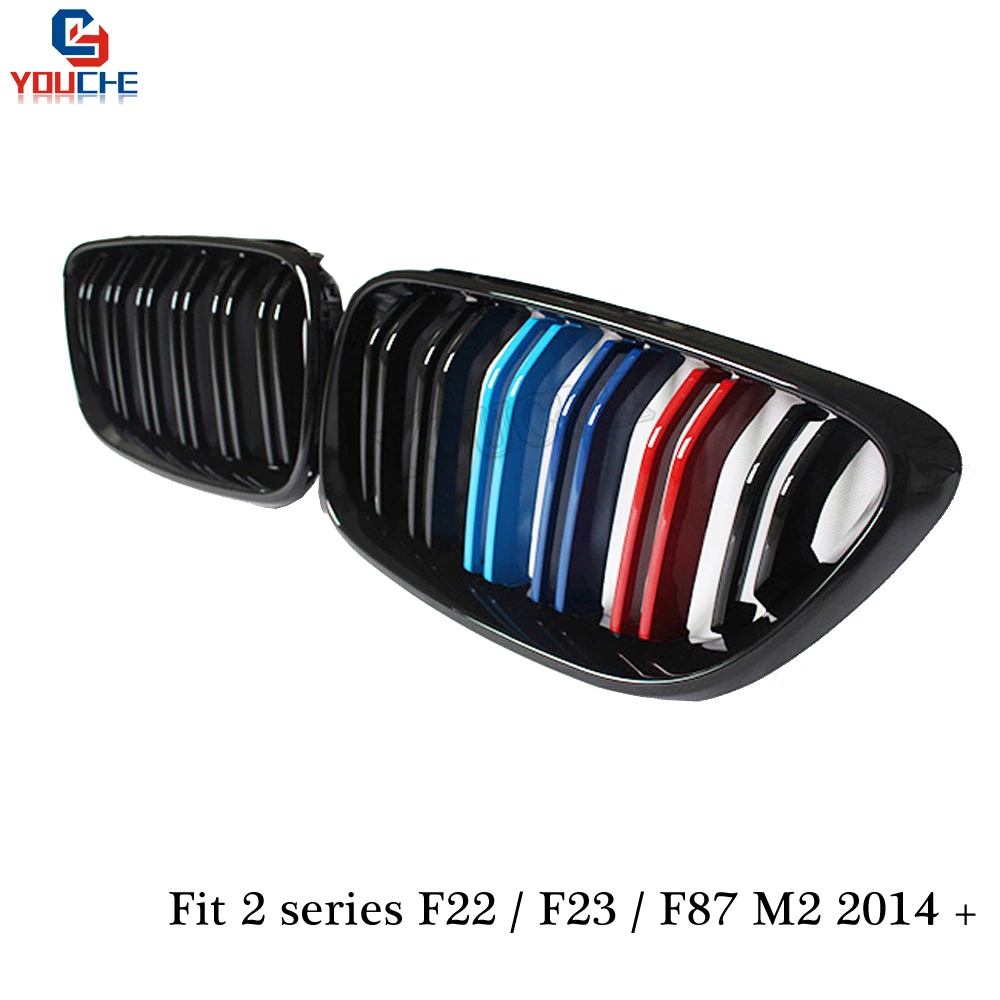 Gloss M 2 slat Решетка переднего бампера решетка сетки для BMW M2 F87 серии F22 F23 Coupe Cabriolet 220i
