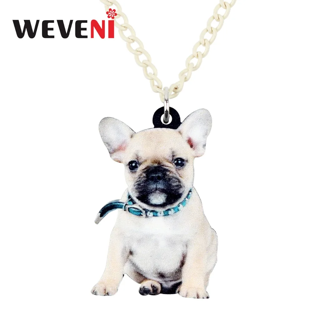WEVENI акриловый пояс для сидения Французский бульдог щенок Подвеска ожерелья
