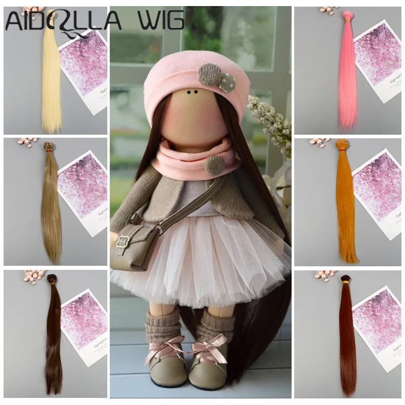 

1pcs 30cm*100CM Hair Extensions Long Straight Hair Piece for BJD/SD/Blyth/American Dolls DIY Doll Wig Doll Accessories