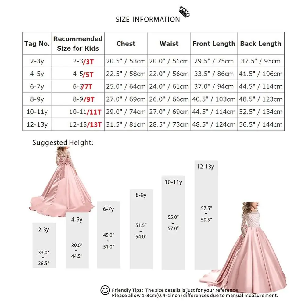 

Elegant Girls Princess Dress Wedding Bridesmaid dresses for kids Girl first Communion party birthday Girls dress for photo shoot