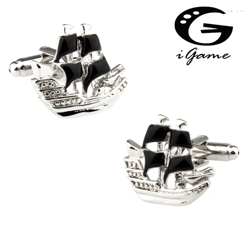 Мужские эмалированные запонки iGame черные из меди|cufflinks designer|designer cufflinksf cufflinks |