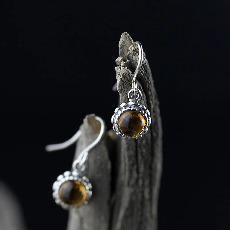 Женские серьги ручной работы L &amp P серьги-подвески из натурального янтарного