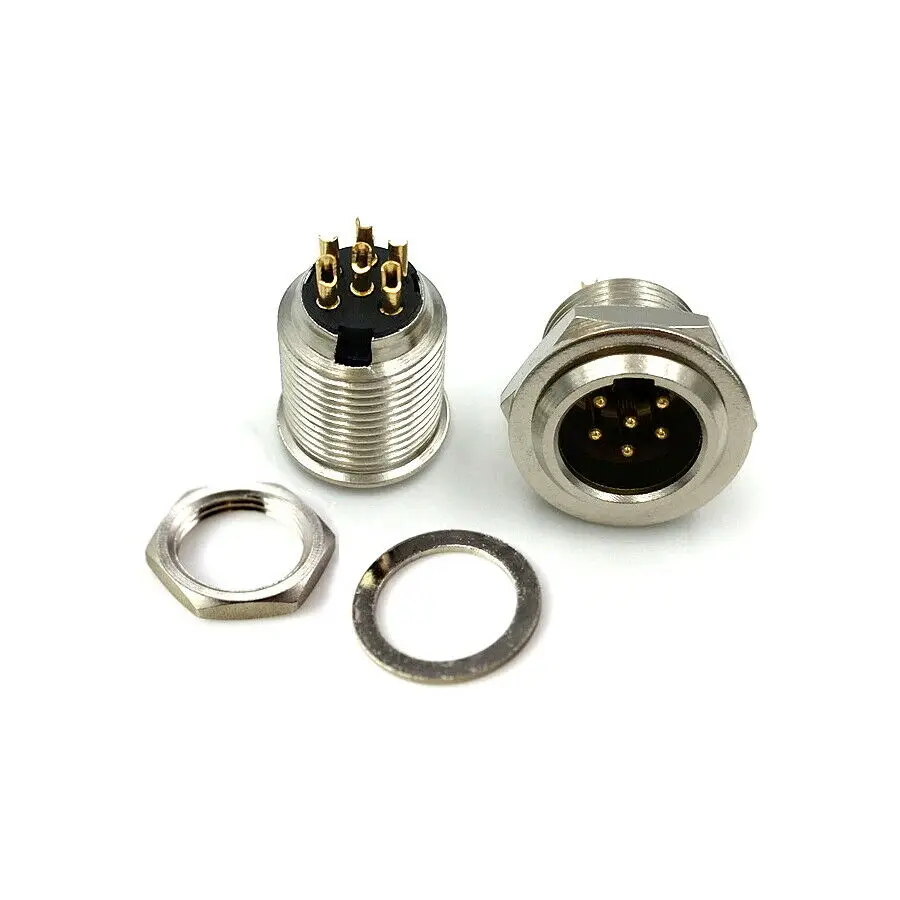 Мини XLR 6 контактный Штекерный разъем с винтовым адаптером для микрофона