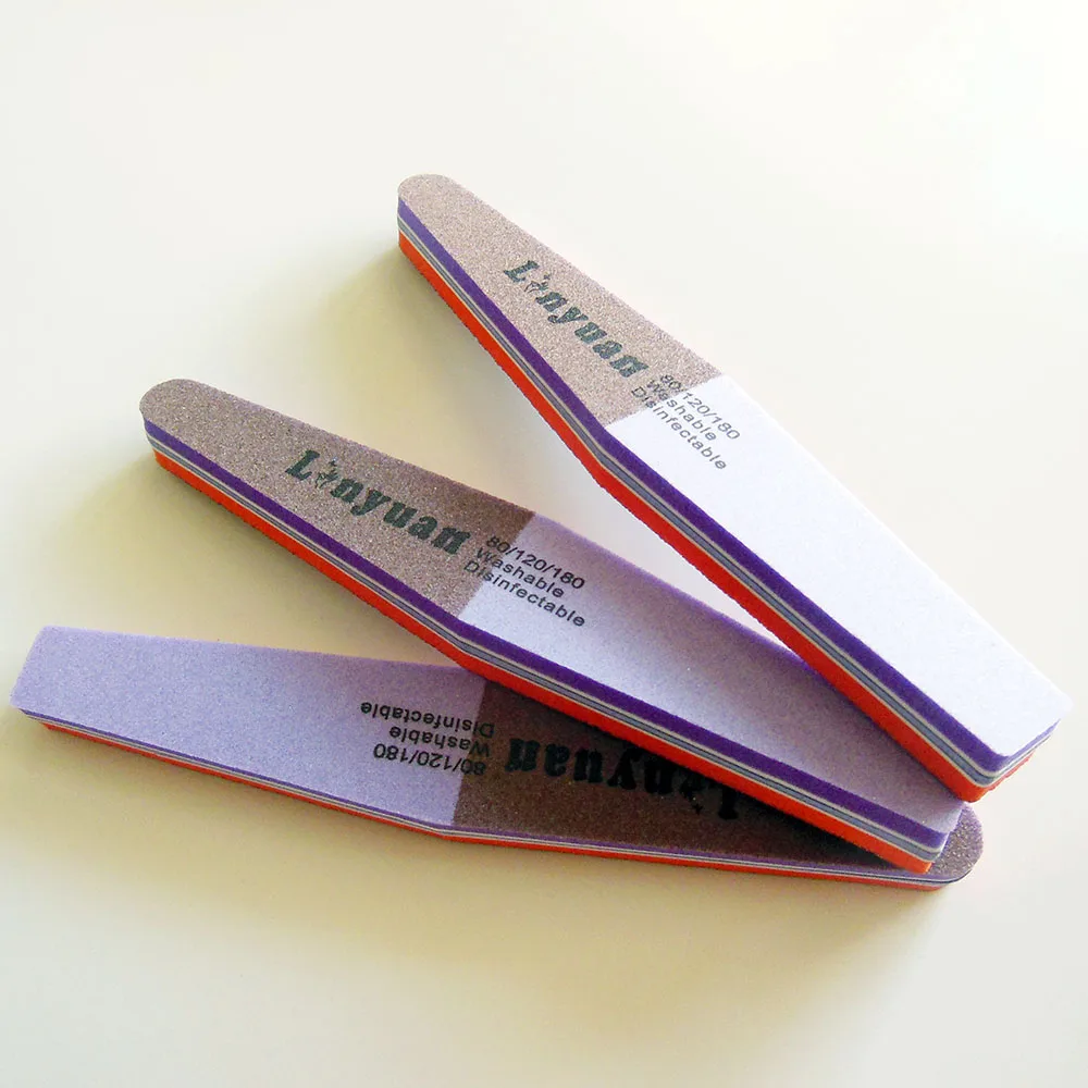 Алмазная пилка для ногтей набор маникюра 80/120/180 Грит 3 шт./лот|sponge nail file|nail filesanding