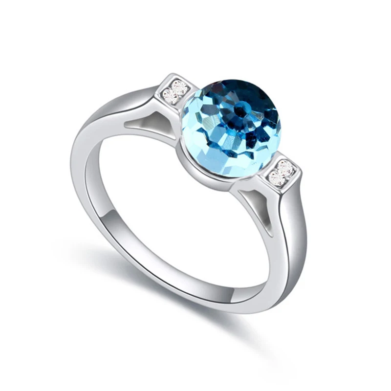 Женские свадебные кольца с кристаллами Swarovski ювелирные изделия из 100%