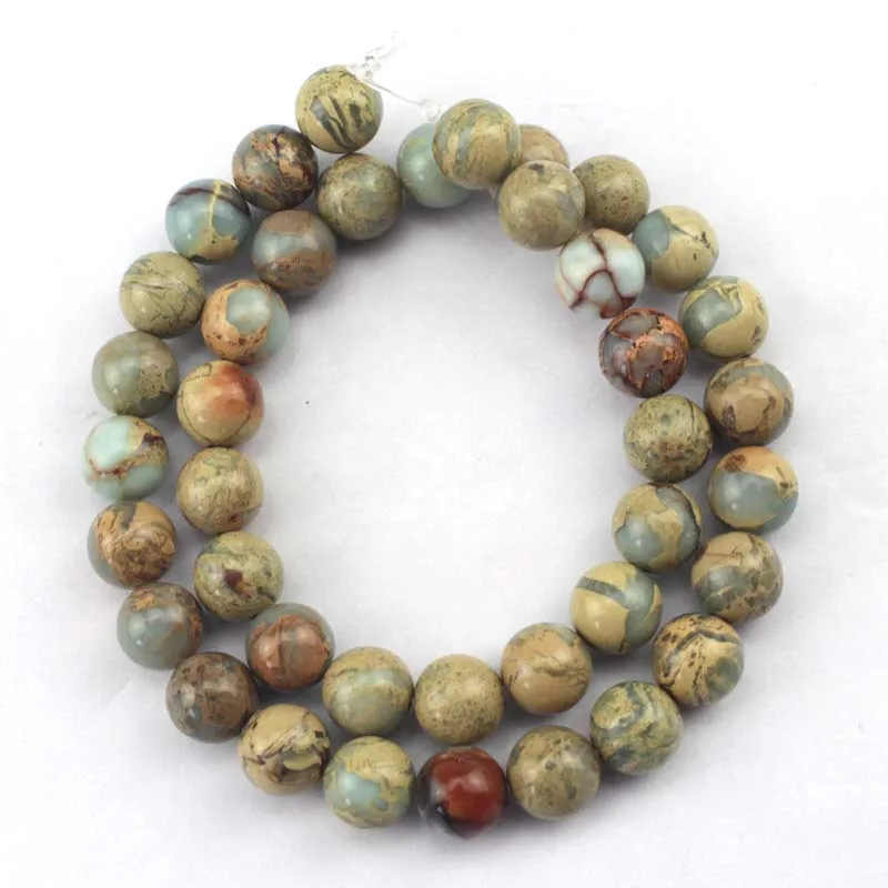 Круглые натуральные нефритовые бусины shoushan jades/змеиная кожа Jaspers stone beads DIY loose для