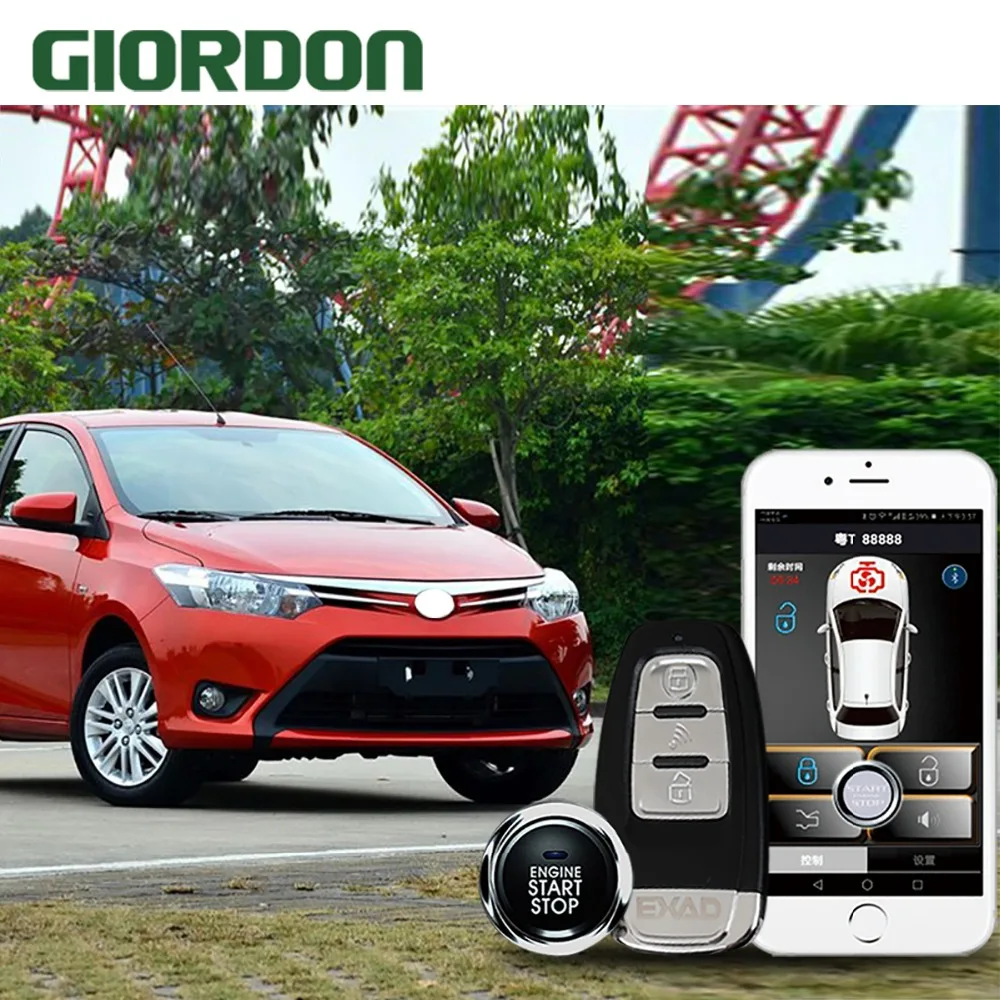 Vios 2014 автомобильные аксессуары бесключевой доступ система комфорта PKE телефон