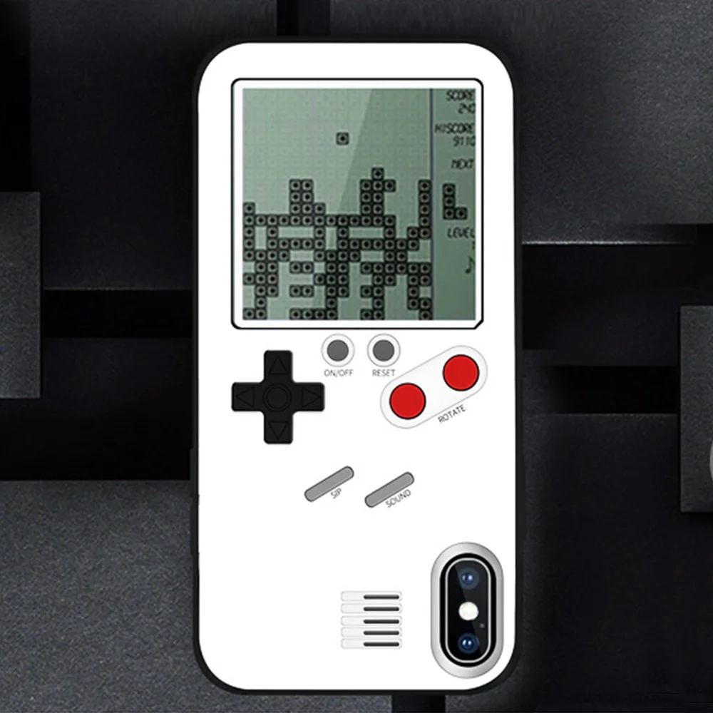 Чехол для игры Тетрис чехлы телефонов iPhone X TPU силиконовый защитный чехол Ретро