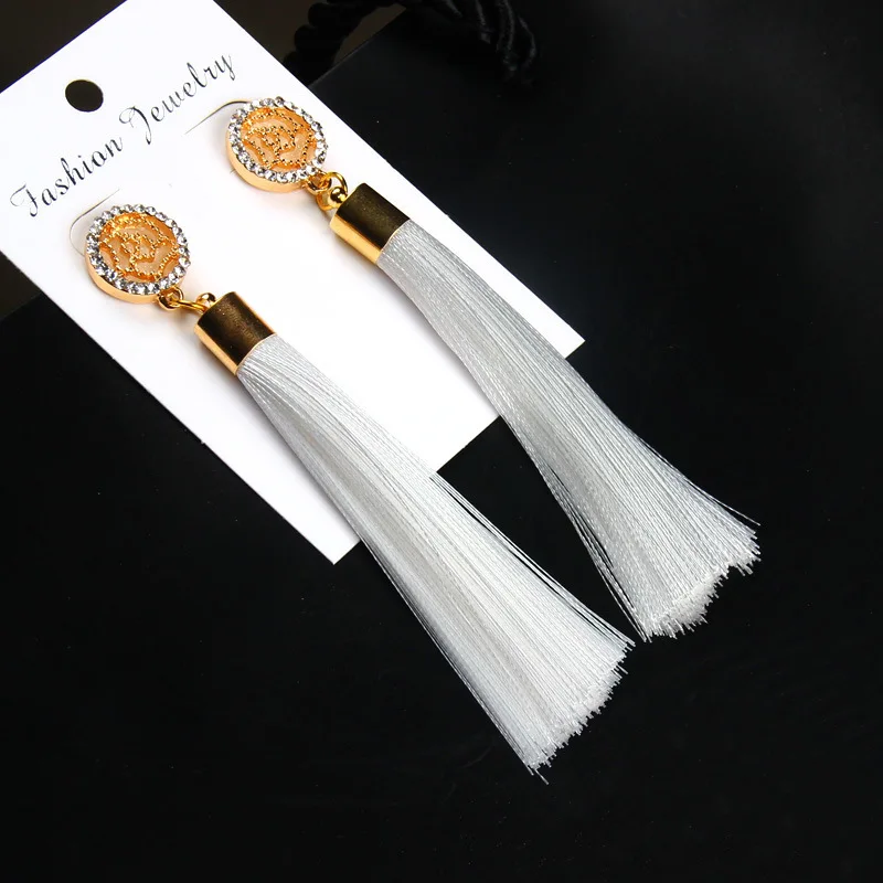 Женские серьги пусеты DoreenBeads с кисточками разных цветов 1 пара 2018|Серьги-гвоздики|