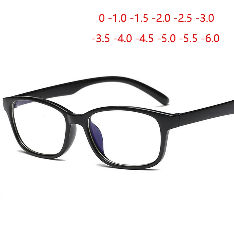 

Literary Student Square Myopia Glasses With Degree Women Men Short-sighted Eyewear PC Frame 0 -1 -1.5 -2 -2.5 -3.0 To -6.0