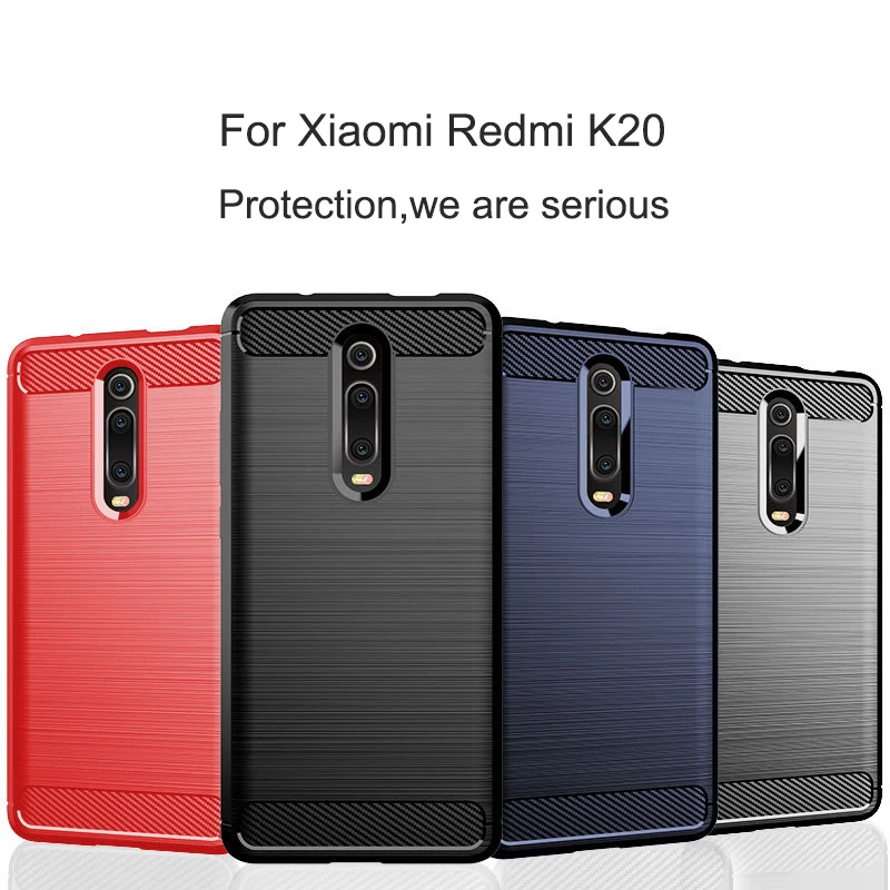 Чехол из углеродного волокна для Xiao mi Red K20 Pro мягкий силиконовый чехол 9t Xio 7 7a Note |