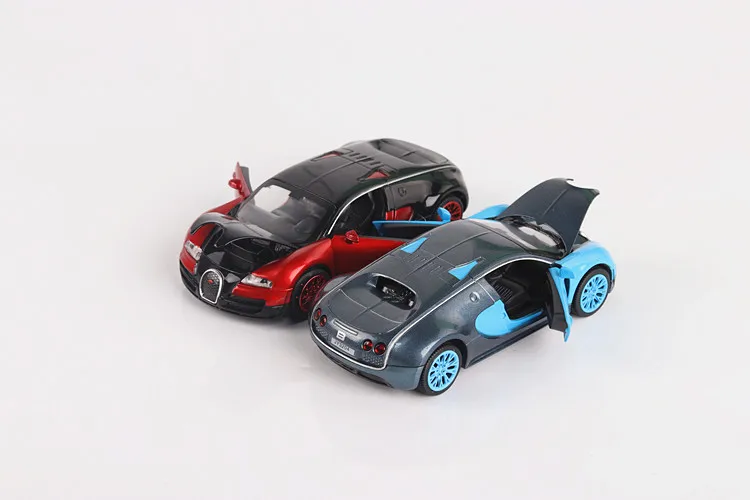 Bugatti Veyron гоночный сплав автомобиль три цвета моделирование Acousto-оптические транспортные средства 1:32 Matal модель автомобиля Детские классические автомобили игрушки