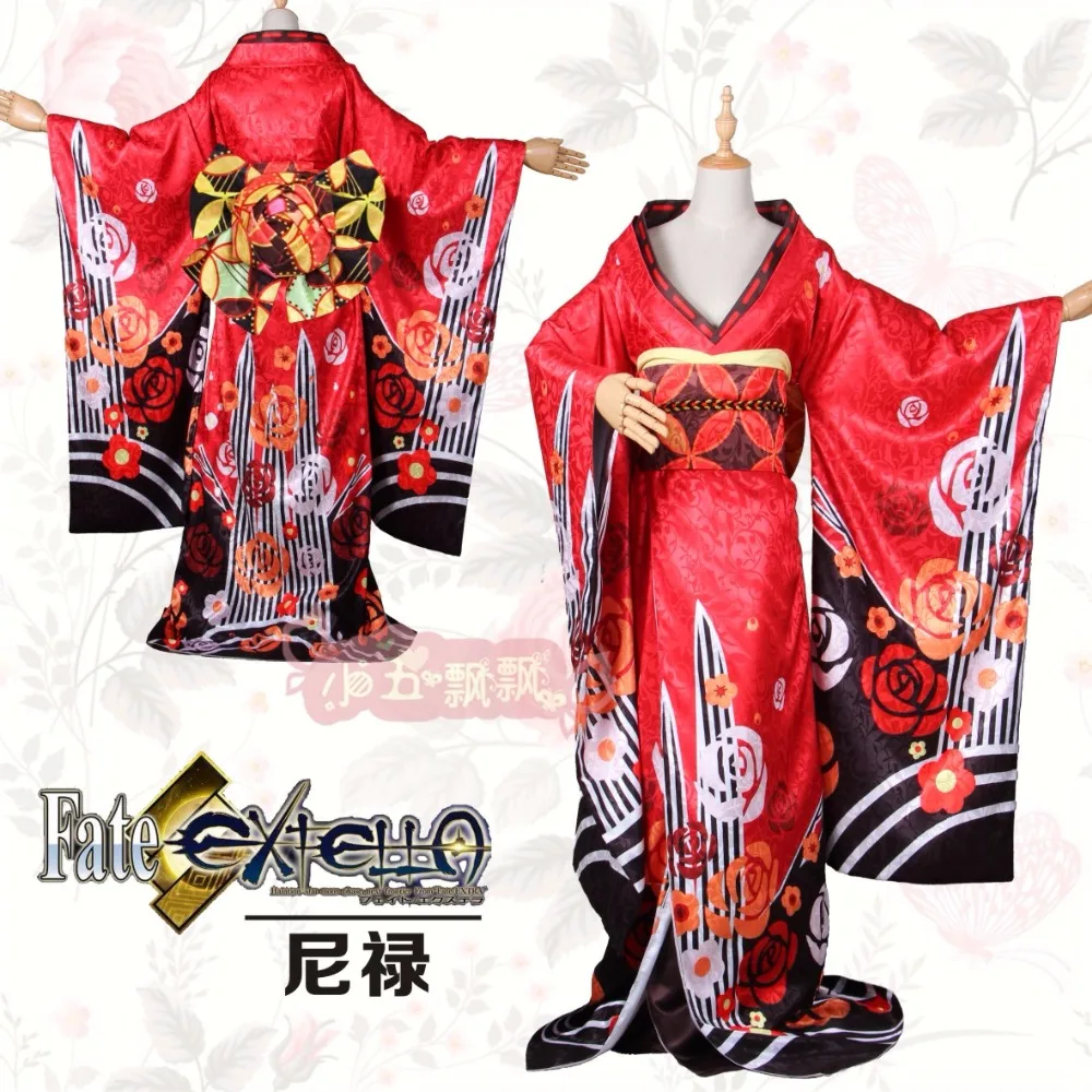 

[STOCK]2017 Customize Anime Fate/Grand Order Nero Claudius Kimono Bathrobe Cosplay Costume For Women Halloween Free Shipping.