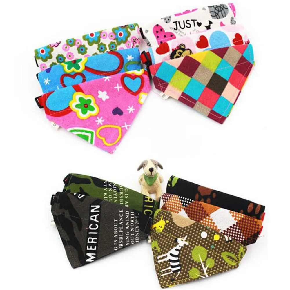 

Soft Cotton Dog Collars Bandanas Pet Puppy Neckerchief Scarf for Small Large Dog