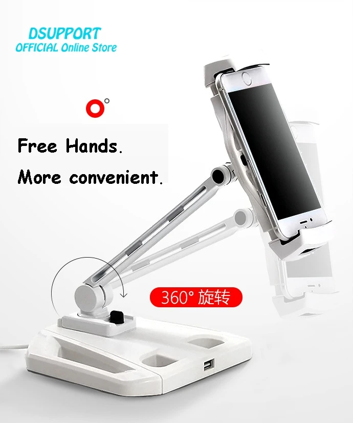 Складной держатель для планшетного ПК из алюминиевого сплава с полным вращением