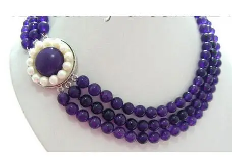 Женское Ожерелье-чокер с круглыми бусинами 8 мм, 3 нити