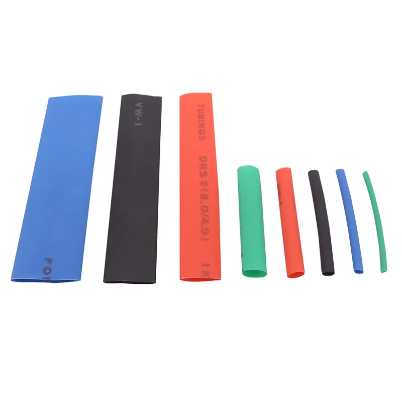 Разноцветные полиолефиновые термоусадочные трубки смешанные цвета 8 размеров 328