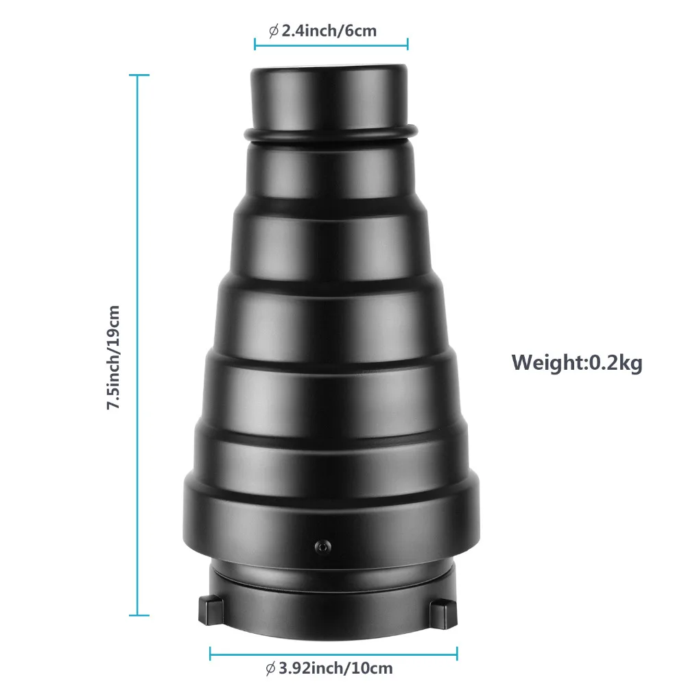 Держатель кронштейна для фотосъемки Neewer S Type и конический Набор Snoot с креплением в