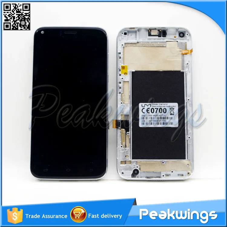 ЖК дисплей для Umi Diamond X с сенсорным экраном в сборе рамкой секундная стрелка