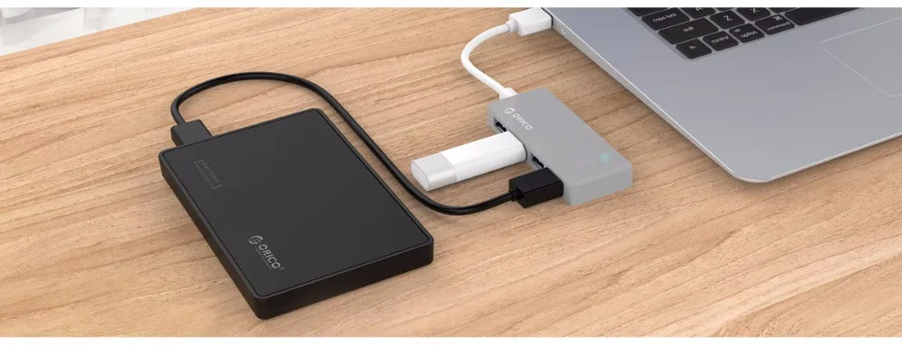 ORICO HC4-U3 USB 3,0 концентратор 4 Порты и разъёмы микро-концентратор разделитель Портативный адаптер multi USB для ноутбук планшетный ПК