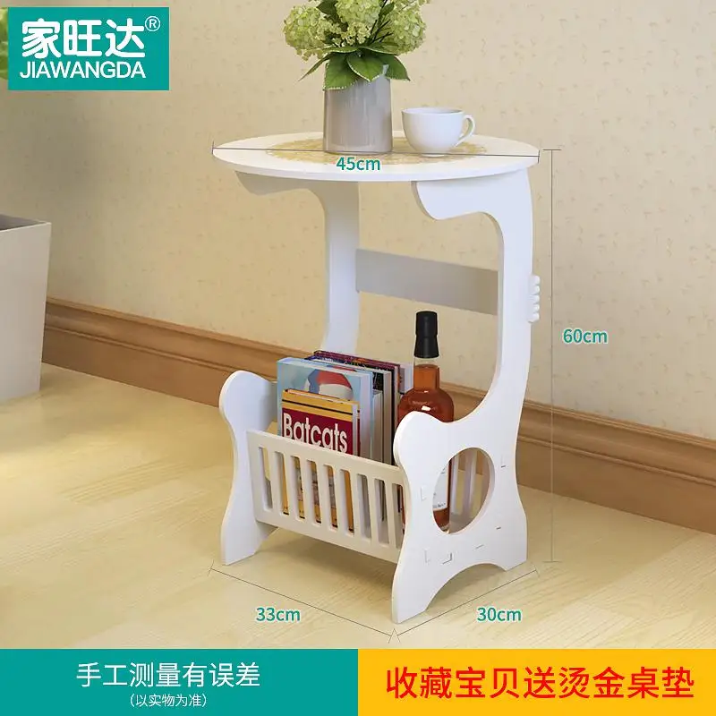 Круглый журнальный столик в европейском стиле из дерева и пластика