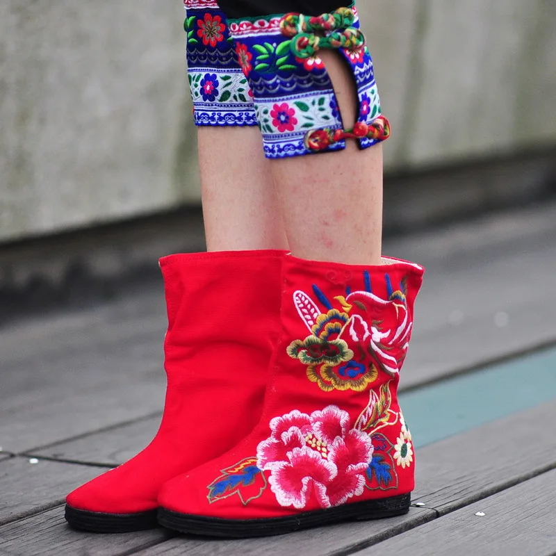 Женские весенне-осенние увеличивающие рост ботильоны с круглым носком в