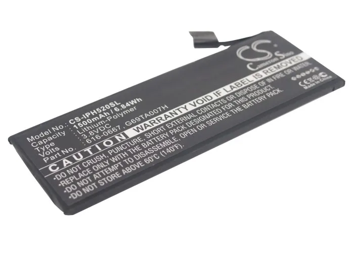 Высококачественный аккумулятор Cameron Sino 1500 мАч 616 0667 для Apple A1456 A1507 A1526 A1532 iPhone 5C Light 32