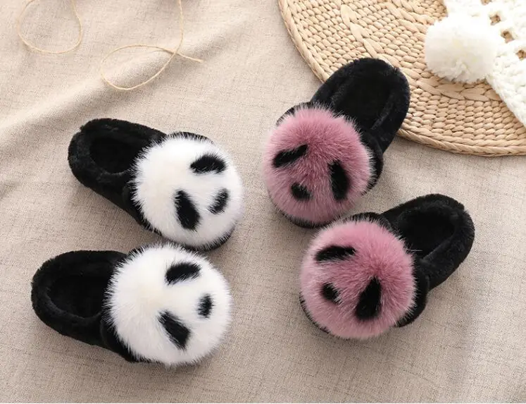 

Children's Slippers For kids Baby Infant Winter Slippers Animal Cat Plush Slippers For Toddler Girls Boys Warm Home Indoor Shoes