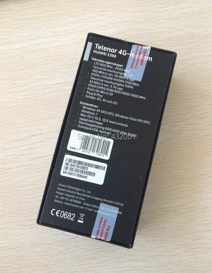 Разблокированный оригинальный Huawei E398 100 Мбит/с FDD 4G LTE USB модем беспроводная карта