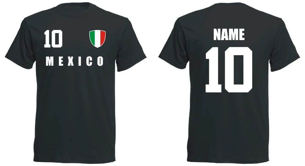 

2019 Hot sale Summer Style Mexico 2019 MEN T-shirt jersey look footballer print name + no Funny Tee shirt