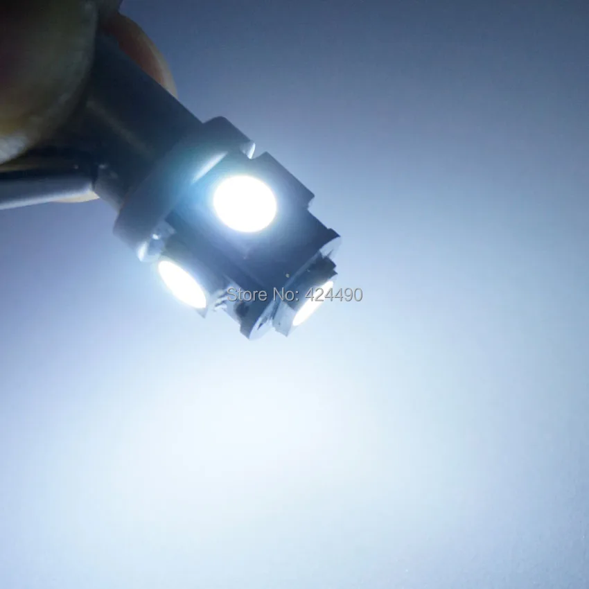 AORUNYEBAO 10 шт. BA9S T11 T4W светодиодные лампы 5LED 5050 SMD стайлинга автомобилей на танкетке с