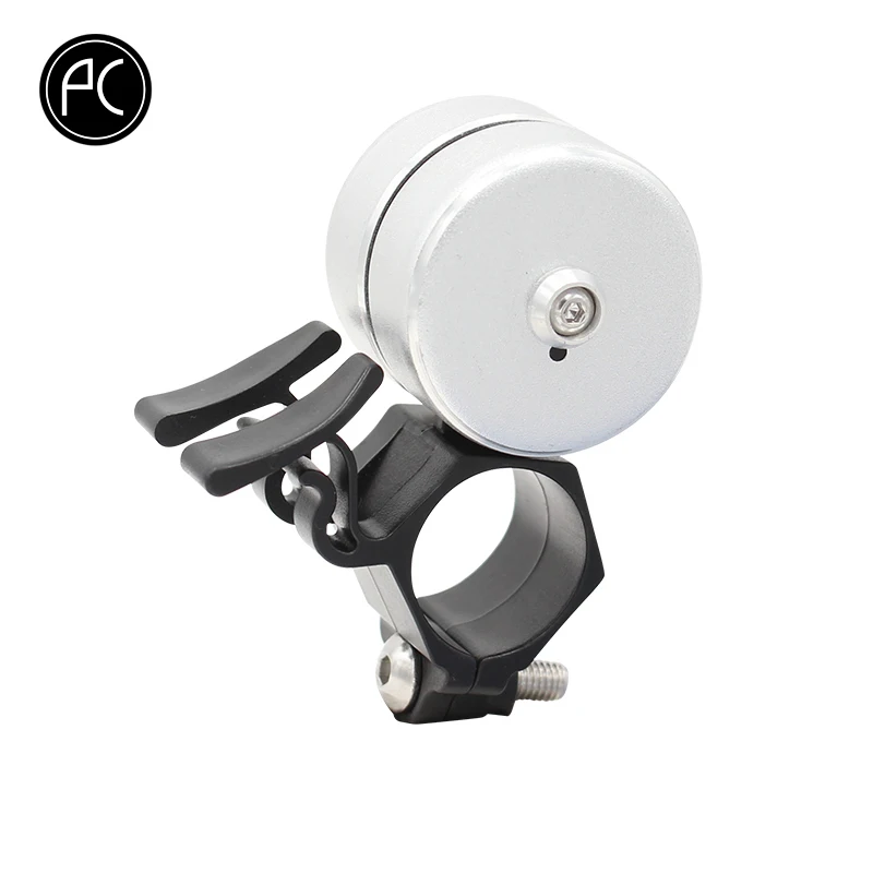 SILVER PCycling велосипедный Колокольчик из алюминиевого сплава MTB дорожный рожок для велосипеда с двумя вёслами 120 децибелс велосипедный Звонок спасательное устройство для скалолазов руль мини-колокольчики - Цвет: SILVER