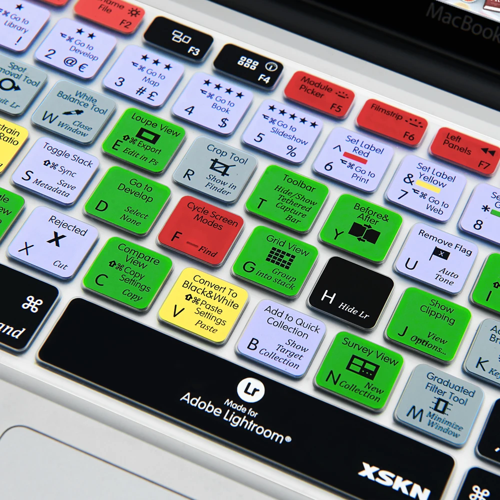 Чехол для клавиатуры Adobe lighroom силиконовый чехол бренда XSKN LR с быстрыми клавишами