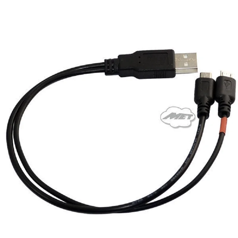 DANSPEED 30 см 1 фут USB 2,0 A папа-двойной Micro B Мужской кабель для синхронизации данных зарядное устройство сплиттер Y Кабель-адаптер Шнур