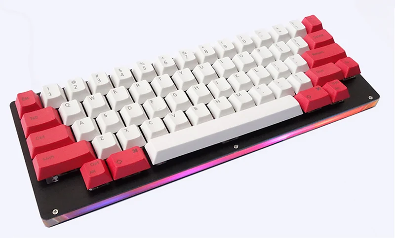 Gateron-Black Case HHKB механическая клавиатура Gateron Cherry MX переключатели ЧПУ Алюминиевый Чехол пластина GH60 PCBA Al Feet USB кабель QMK программируемый - Цвет: Gateron-Black Case