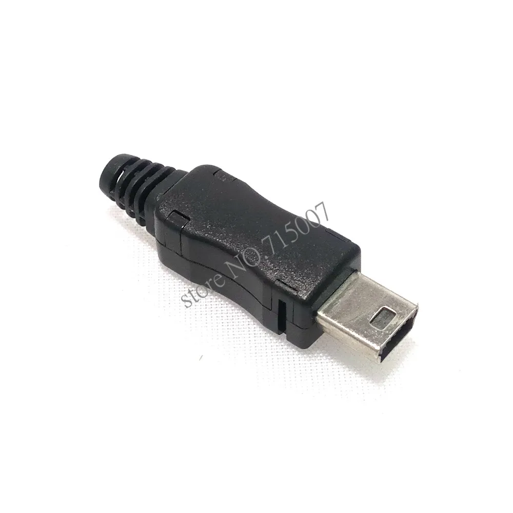 Бесплатная доставка 10 шт./лот DIY Mini / micro USB b 8 штырьков штекер разъем с пластиком