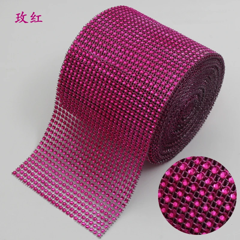 Хит продаж 10 ярдов Алмазная сетка рулон для торта блестящая лента с кристаллами