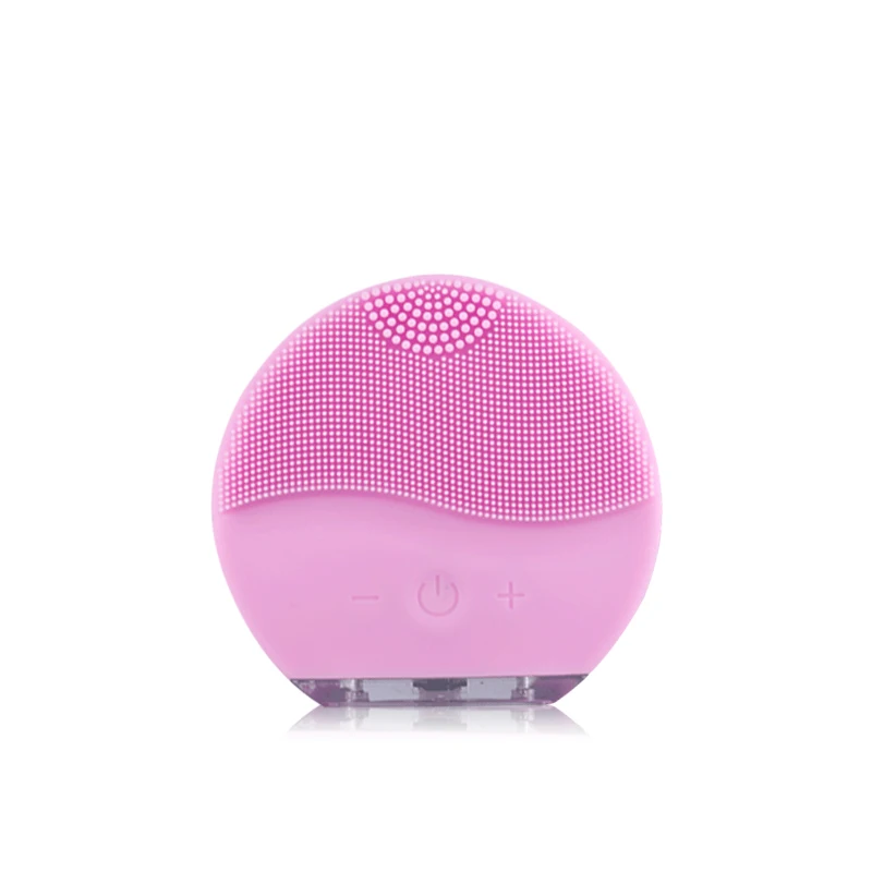 brush 2 pink Электрическая силиконовая щетка для чистки лица, массажер для мытья лица, массажные устройства для отшелушивания пор, глубокое очищение, щетка для ухода за лицом - Цвет: brush 2 pink
